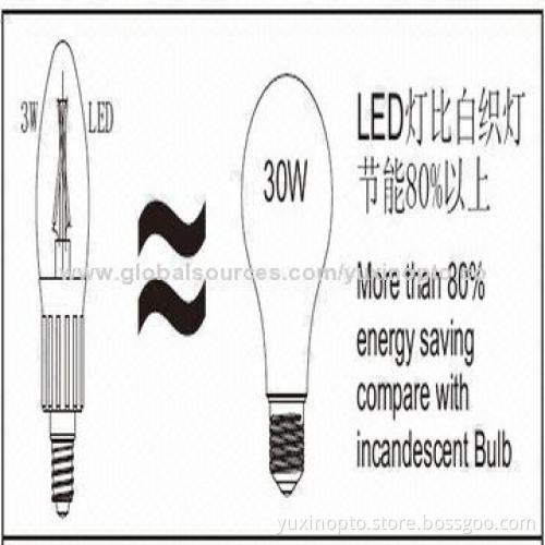 New 3W LED filament candle light